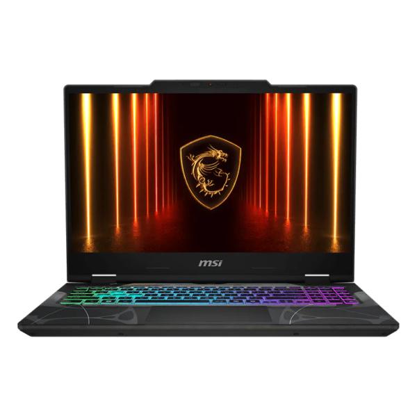Laptop Gaming MSI Cyborg 15 con pantalla de 15.6 pulgadas abierta mostrando diseño frontal