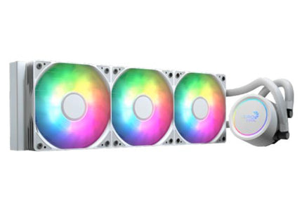 Sistema enfriamiento líquido AeroCool Abyss L360R blanco con radiador 360mm y ventiladores RGB
