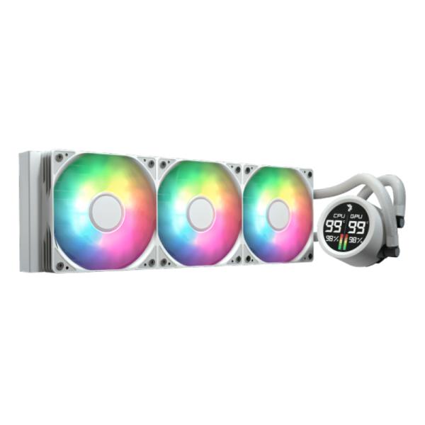 Enfriamiento líquido AeroCool Abyss L360R con bomba digital RGB blanca y radiador 360mm