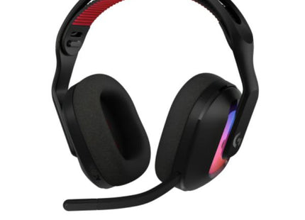 Headset Gaming Logitech A20 X Lightspeed RGB vista frontal con micrófono