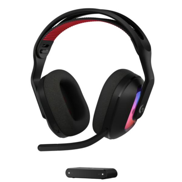 Headset Gaming Logitech A20 X Lightspeed RGB vista frontal con micrófono