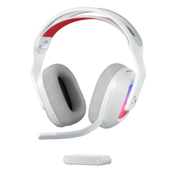 Headset gaming Logitech A20 X con iluminación RGB vista frontal
