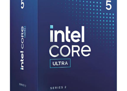 Procesador Intel Core Ultra 5 225F vista frontal con disipador térmico incluido