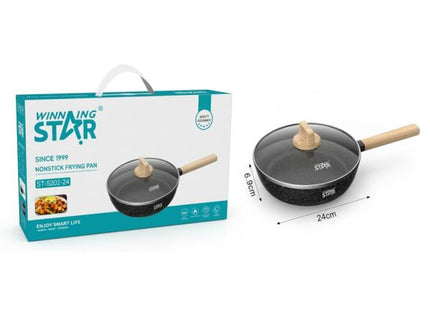 Sartén Antiadherente Winning Star ST-5202-24, Aluminio 24 cm