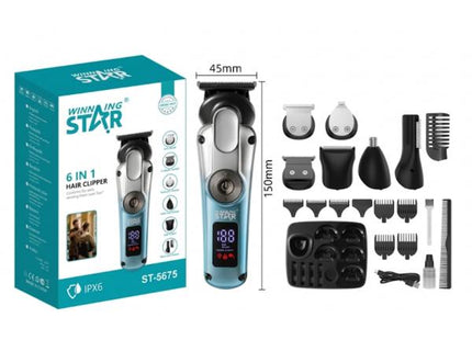 Cortadora de Cabello Winning Star, ST-5675, 6 en 1
