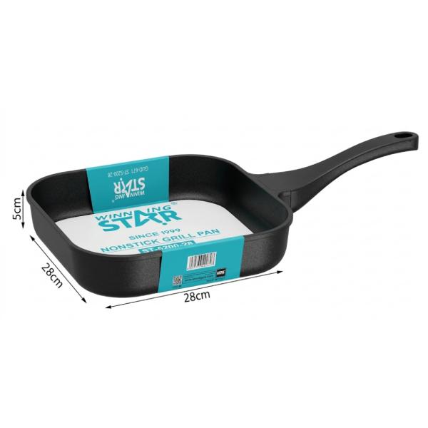 Sartén Antiadherente Winning Star ST-5200-28, de Aluminio 28 cm x 5 cm