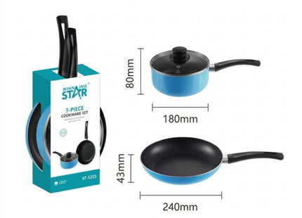 Set de Ollas Winning Star, ST-5223, Aluminio, 2 Piezas