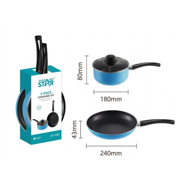 Set de Ollas Winning Star, ST-5223, Aluminio, 2 Piezas