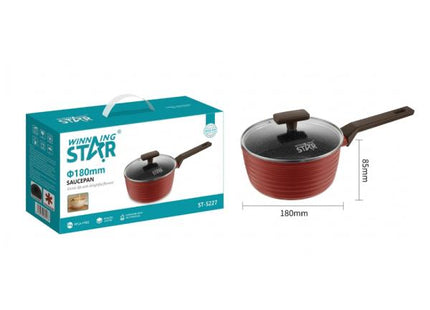 Cacerola Antiadherente Winning Star ST-5227, de Aluminio 18 cm x 8.5 cm