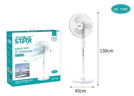 Ventilador de Pie 16" Winning Star ST-2142, 3 Velocidades