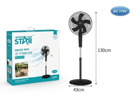 Ventilador de Pie 16" Winning Star ST-2141, 3 Velocidades