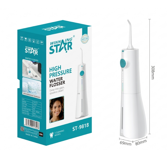 Winning Star Irrigador Bucal 300ml USB-C, ST-9818