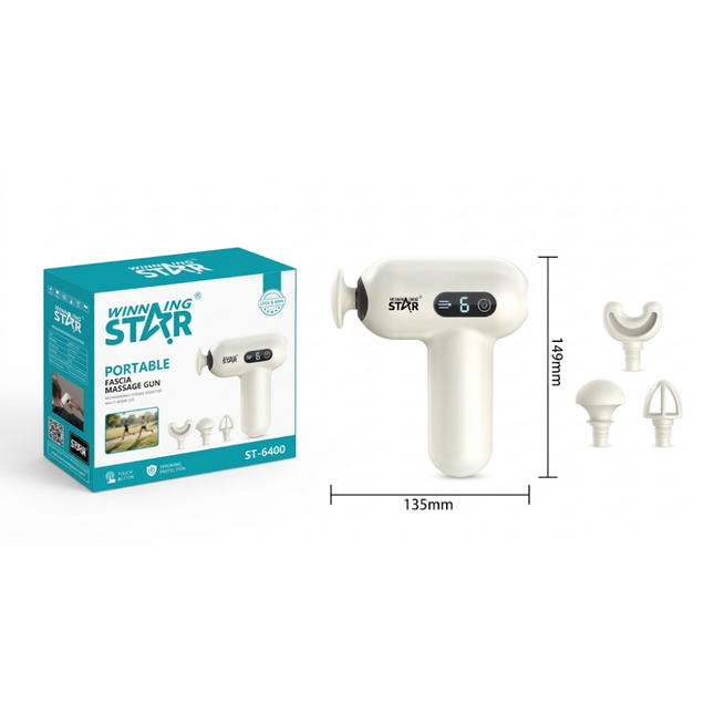 Winning Star Pistola Portátil de Masaje Facial, ST-6400