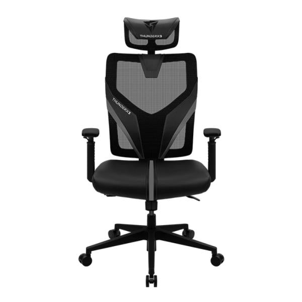 Silla ThunderX3 Yama Lite negra con respaldo de malla ergonómico para oficina