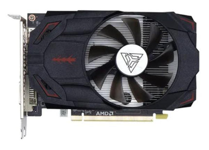 Tarjeta de video ARKTEK RX550 8GB GDDR5 vista frontal con disipador de calor