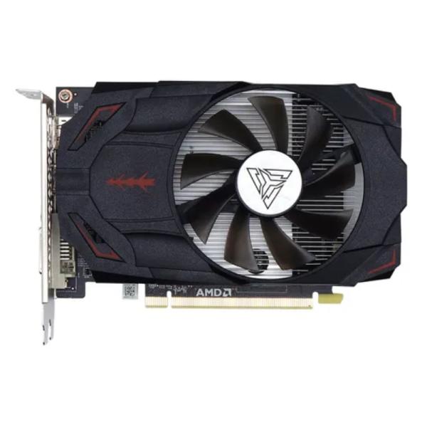 Tarjeta de video ARKTEK RX550 8GB GDDR5 vista frontal con disipador de calor