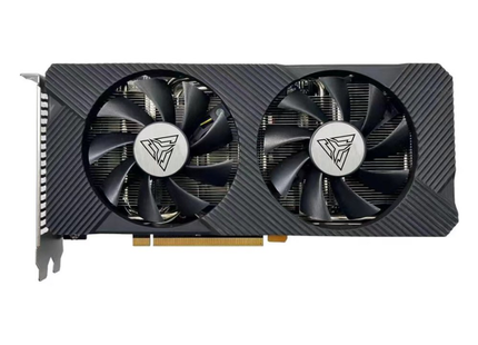 Tarjeta de video ARKTEK AKR5600D6S6GH1 vista frontal con ventiladores de enfriamiento