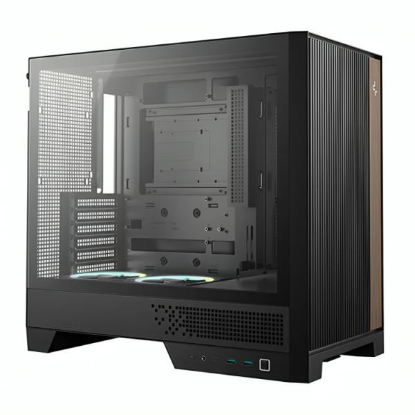 CASE DEEPCOOL CL600 MID TOWER VENTILADORES 2 DE 120MM CON PANEL LATERAL R-CL600-BKNNA2-G-1 NEGRO