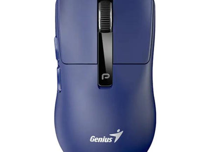 Mouse Genius NX-8280S Bluetooth azul vista frontal con diseño ergonómico