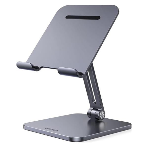 Soporte de escritorio UGREEN LP134 para tablet en aluminio con ángulo ajustable vista frontal