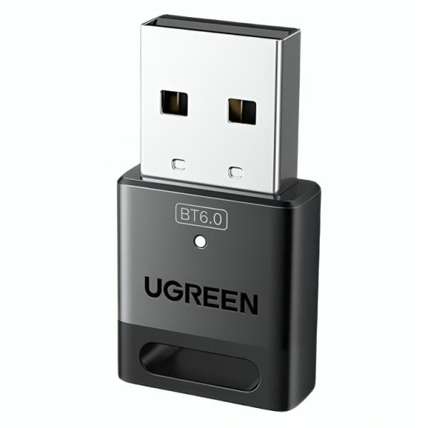 Adaptador Bluetooth UGREEN CM748 dongle USB para PC vista frontal