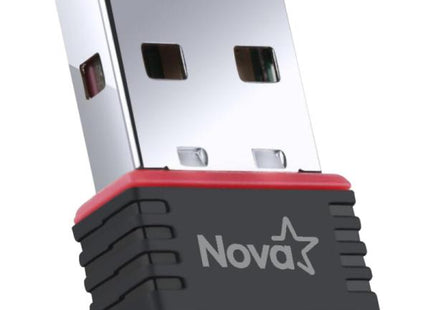 Adaptador WiFi USB Nova UWF-700 150Mbps vista frontal con conector USB