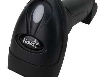 LECTOR DE CODIGO DE BARRAS NOVA FFSL6000001C 1D INALÁMBRICO CON RECEPTOR USB NEGRO