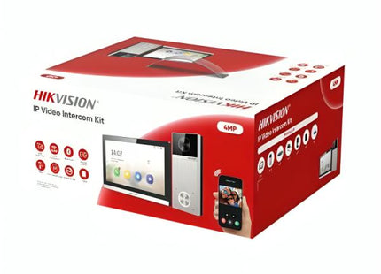 Kit videoportero Hikvision DS-KIS611-S gris con unidad exterior resistente IP65