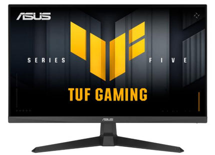 Monitor gaming ASUS VG279Q5A 27 pulgadas vista frontal con pantalla encendida mostrando colores vibrantes