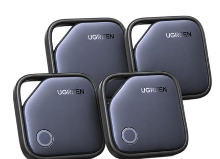 LOCALIZADOR UGREEN CM916 FINETRACK PRO (4-PACK) BLUETOOTH CARGA USB-C COMPATIBLE CON APPLE FIND MY / GOOGLE FIND HUB CON ALARMA 75646P GRIS