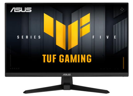 Monitor gaming ASUS TUF VG259Q5A 24.5 pulgadas vista frontal con pantalla encendida mostrando imagen de juego