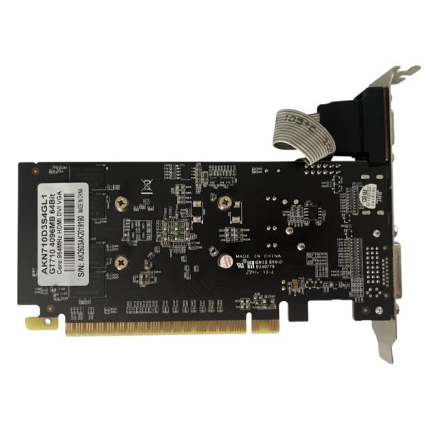 Tarjeta de video ARKTEK GeForce GT 710 4GB DDR3 vista frontal con disipador