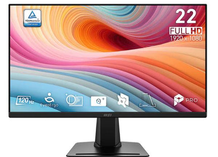 Monitor MSI PRO MP225 21.45 pulgadas FHD 120Hz vista frontal completa