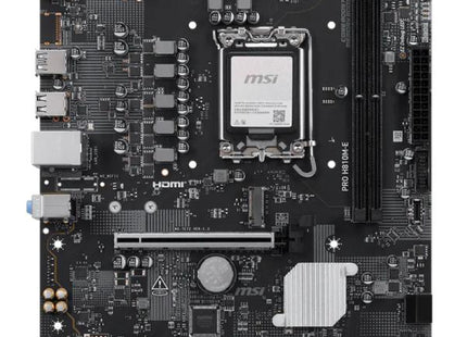 Tarjeta madre MSI PRO H810M-E LGA 1851 MATX DDR5 vista frontal completa