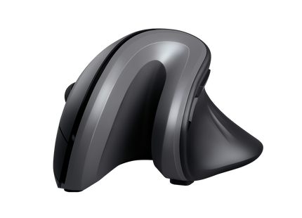 Mouse Trust Verro ergonómico vertical negro 23507 vista frontal completa