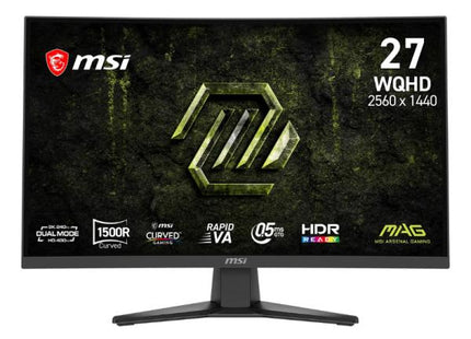 MONITOR GAMING MSI MAG 275CQDF X24 27 PULG CURVA WQHD 240HZ VA FREESYNC PREMIUM 9S6-3CE91H-027
