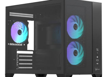 CASE RGB FORMULA V AIR MESH G6 PLUS BLACK AR MID TOWER 3X120MM PANEL FRONTAL DE ACERO/PLASTICO SIN FUENTE DE PODER 4711401667315 NEGRO