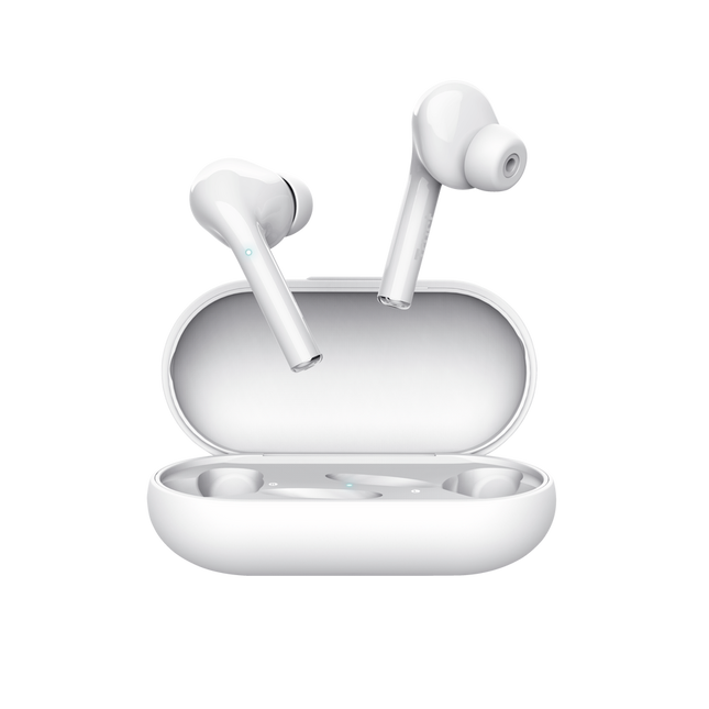 Audífonos Trust Nika Touch Bluetooth 23705 en su estuche de carga