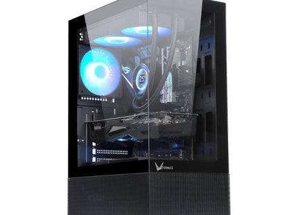 CASE FORMULA V LINE CRYSTAL Z1+ AR V2 MID TOWER 3 ABANICOS ARGB DE 120 MM ACERO Y PANEL FRONTAL DE VIDRIO TEMPLADO 4711401667193 NEGRO