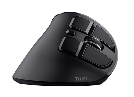 Trust mouse ergonomico inalambrico recargable color negro - 23731