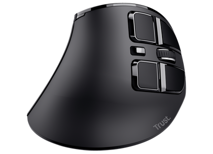 Trust mouse ergonomico inalambrico recargable color negro - 23731