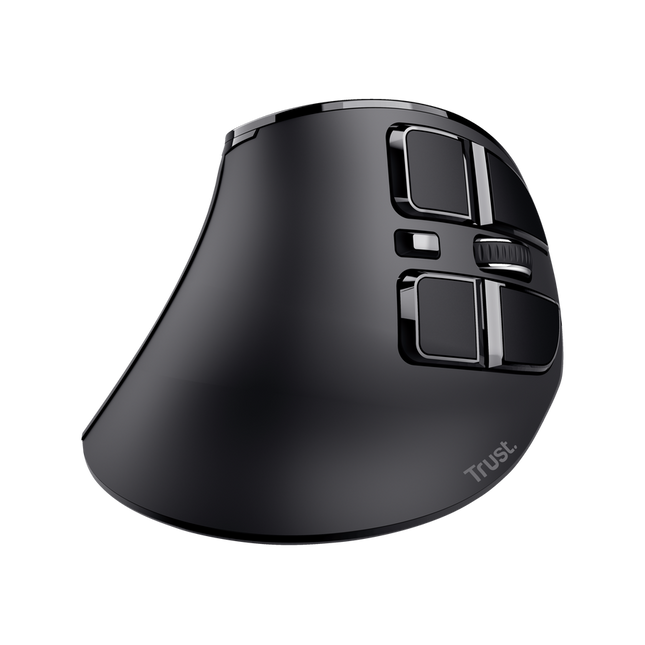 Trust mouse ergonomico inalambrico recargable color negro - 23731
