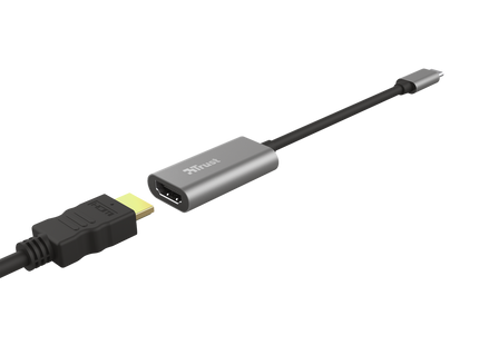 Conector USB-C del adaptador Trust Dalyx 23774 detalle macro