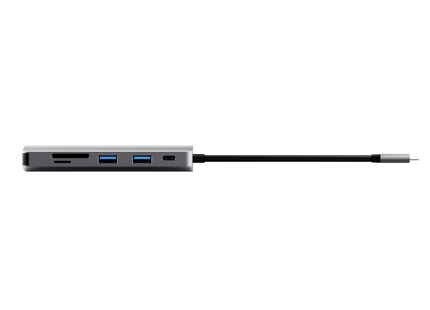 Hub Trust Dalyx  USB-C 7 en 1 HDMI + Gigabit Ethernet + SD/microSD + 2x USB-A+ USB-C 100W, 23775