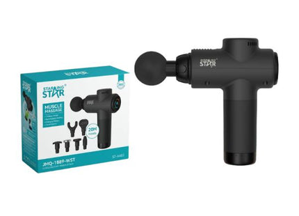 Winning Star Pistola de Masaje Percusiva 20W Negro, ST-6403