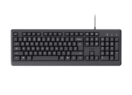 Trust teclado alambrico  primo usb negro 23883