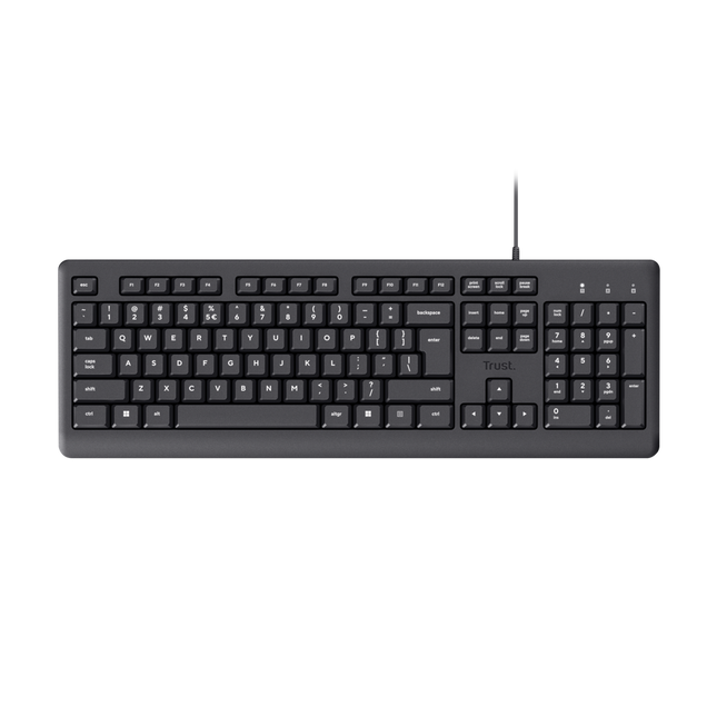 Trust teclado alambrico  primo usb negro 23883