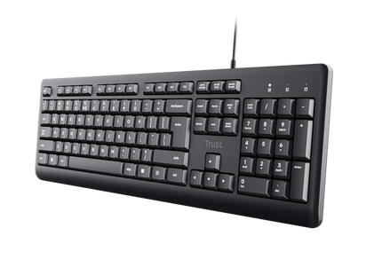 Trust teclado alambrico  primo usb negro 23883