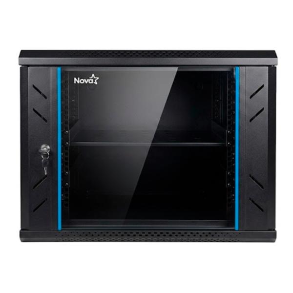Nova gabinete de red 9U acero/panel SPCC negro, CN09U11H001C