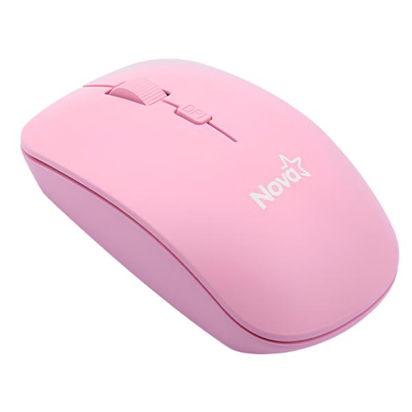 Nova mouse inalámbrico 800/1200/1600 DPI rosado, MAH13400002C